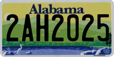 AL license plate 2AH2025
