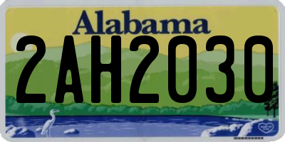 AL license plate 2AH2030
