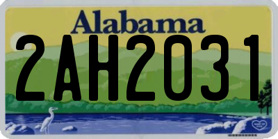 AL license plate 2AH2031