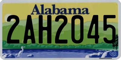 AL license plate 2AH2045