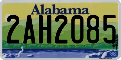 AL license plate 2AH2085