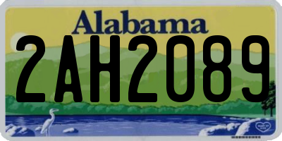 AL license plate 2AH2089