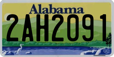 AL license plate 2AH2091