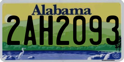 AL license plate 2AH2093