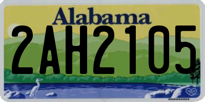 AL license plate 2AH2105