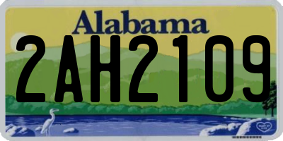 AL license plate 2AH2109