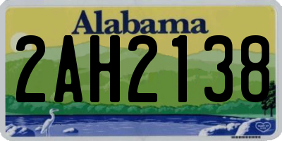 AL license plate 2AH2138