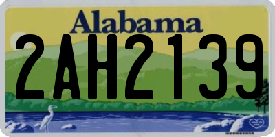 AL license plate 2AH2139