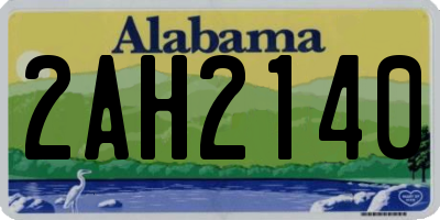 AL license plate 2AH2140