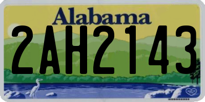 AL license plate 2AH2143