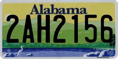 AL license plate 2AH2156