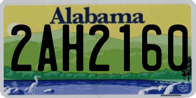 AL license plate 2AH2160