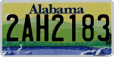 AL license plate 2AH2183