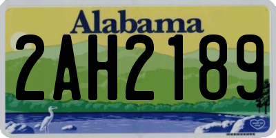 AL license plate 2AH2189