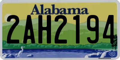 AL license plate 2AH2194