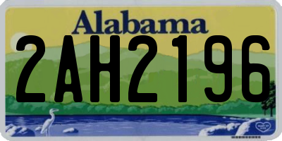 AL license plate 2AH2196