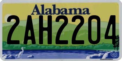 AL license plate 2AH2204