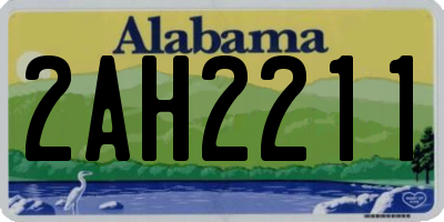 AL license plate 2AH2211