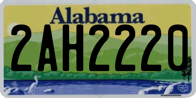 AL license plate 2AH2220