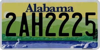 AL license plate 2AH2225