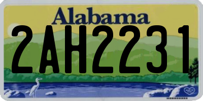AL license plate 2AH2231