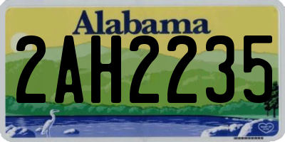 AL license plate 2AH2235