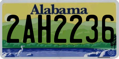 AL license plate 2AH2236