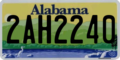 AL license plate 2AH2240