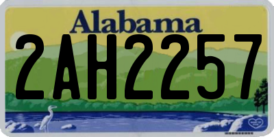 AL license plate 2AH2257