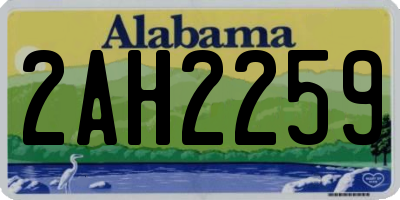 AL license plate 2AH2259