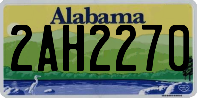 AL license plate 2AH2270