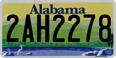AL license plate 2AH2278