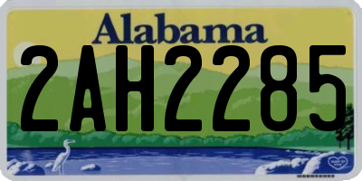 AL license plate 2AH2285