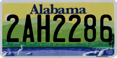 AL license plate 2AH2286