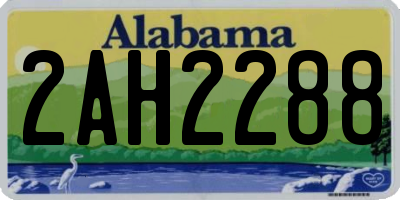 AL license plate 2AH2288