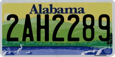 AL license plate 2AH2289