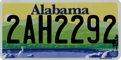 AL license plate 2AH2292