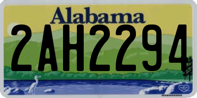AL license plate 2AH2294