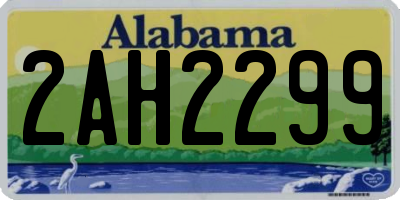 AL license plate 2AH2299