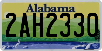 AL license plate 2AH2330