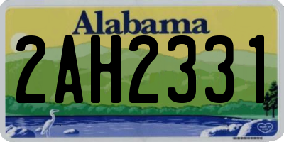 AL license plate 2AH2331
