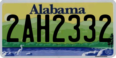 AL license plate 2AH2332