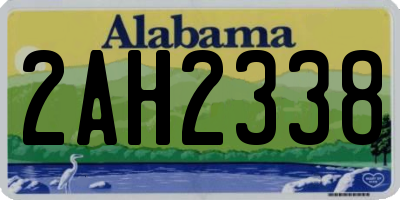 AL license plate 2AH2338