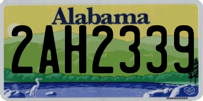 AL license plate 2AH2339