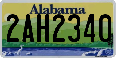 AL license plate 2AH2340