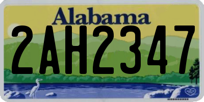 AL license plate 2AH2347