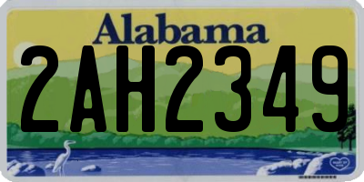 AL license plate 2AH2349