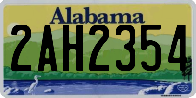 AL license plate 2AH2354