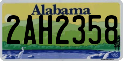 AL license plate 2AH2358