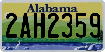 AL license plate 2AH2359